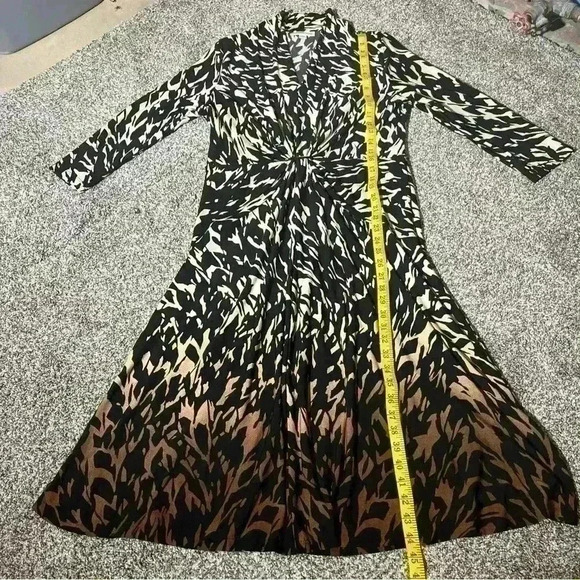 Coldwater Creek Ombre Shift Abstract Front Gather Dress Womens 12 USA - Picture 2 of 9